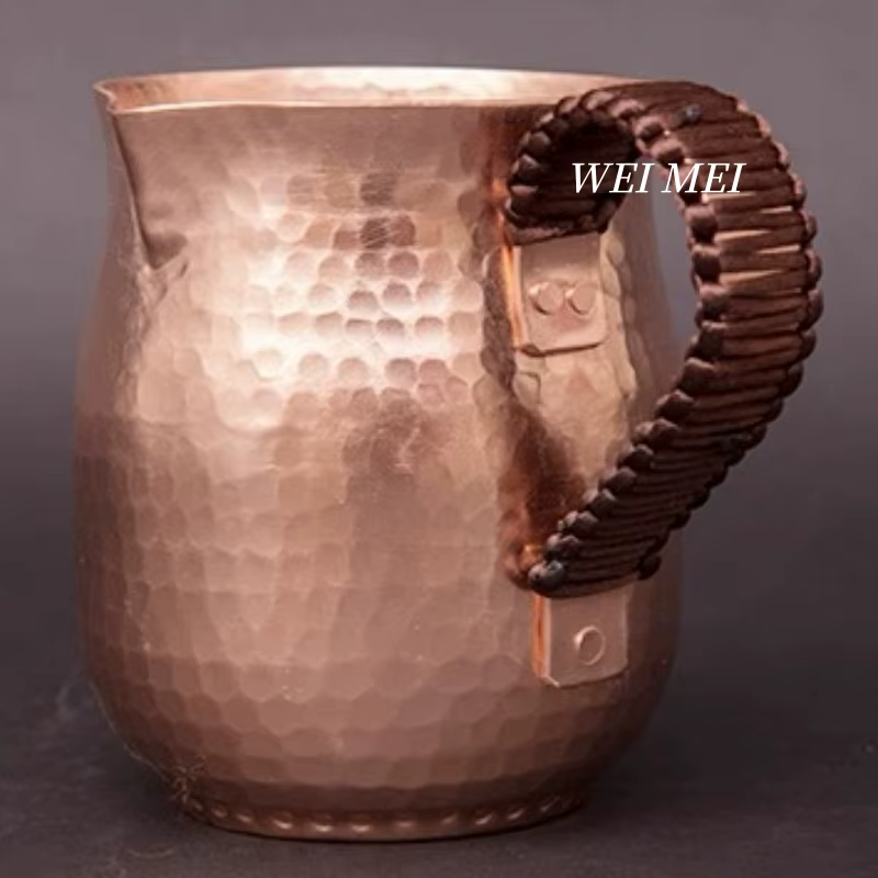 Tasse à café vintage en cuivre pur 800 ml