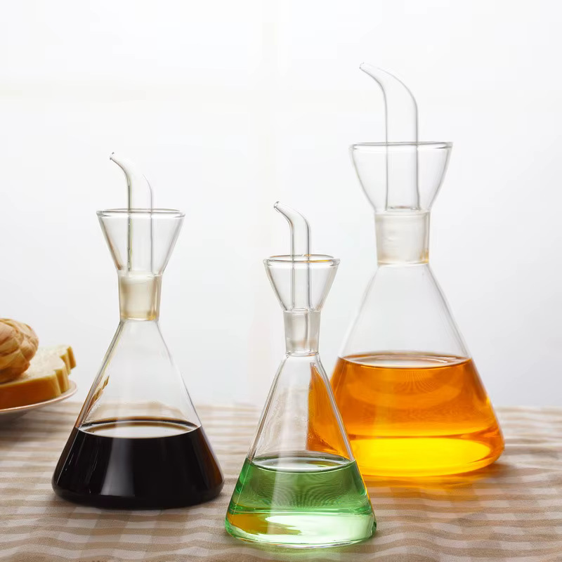 Bouteille d'huile en verre Transparent