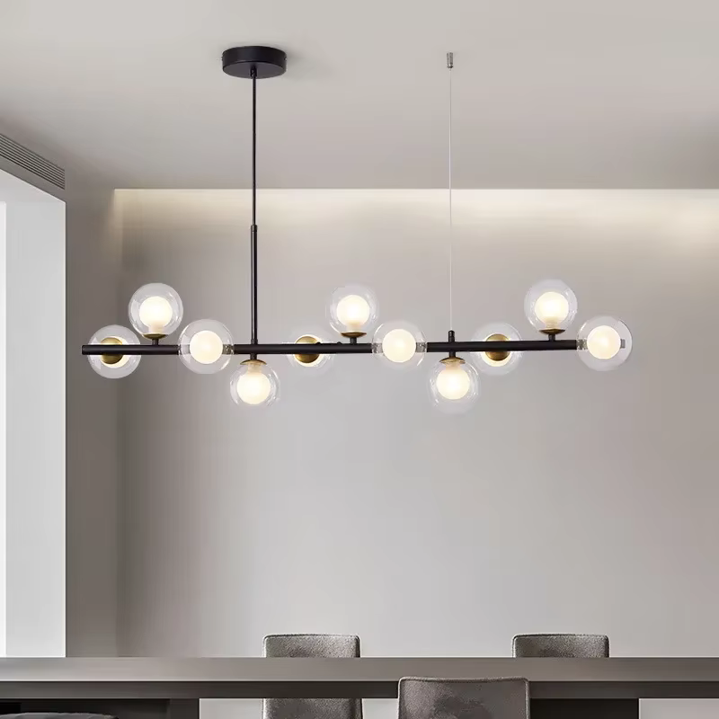 Lustre de plafond boule de verre moderne pour Table à manger salon cuisine île suspension lampe décor à la maison luminaire intérieur