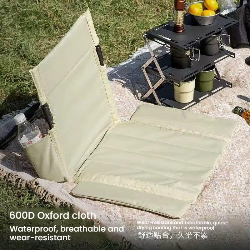 Chaise de plage pliante, Portable, légère, polyvalente, respirante, avec dossier, avec poche, accessoires de Camping