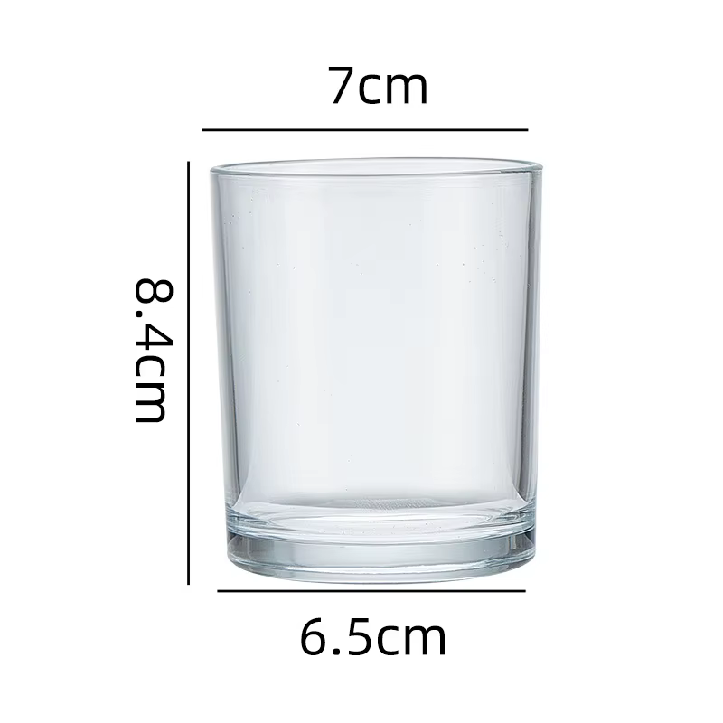 Bocaux à bougies en verre transparent C9
