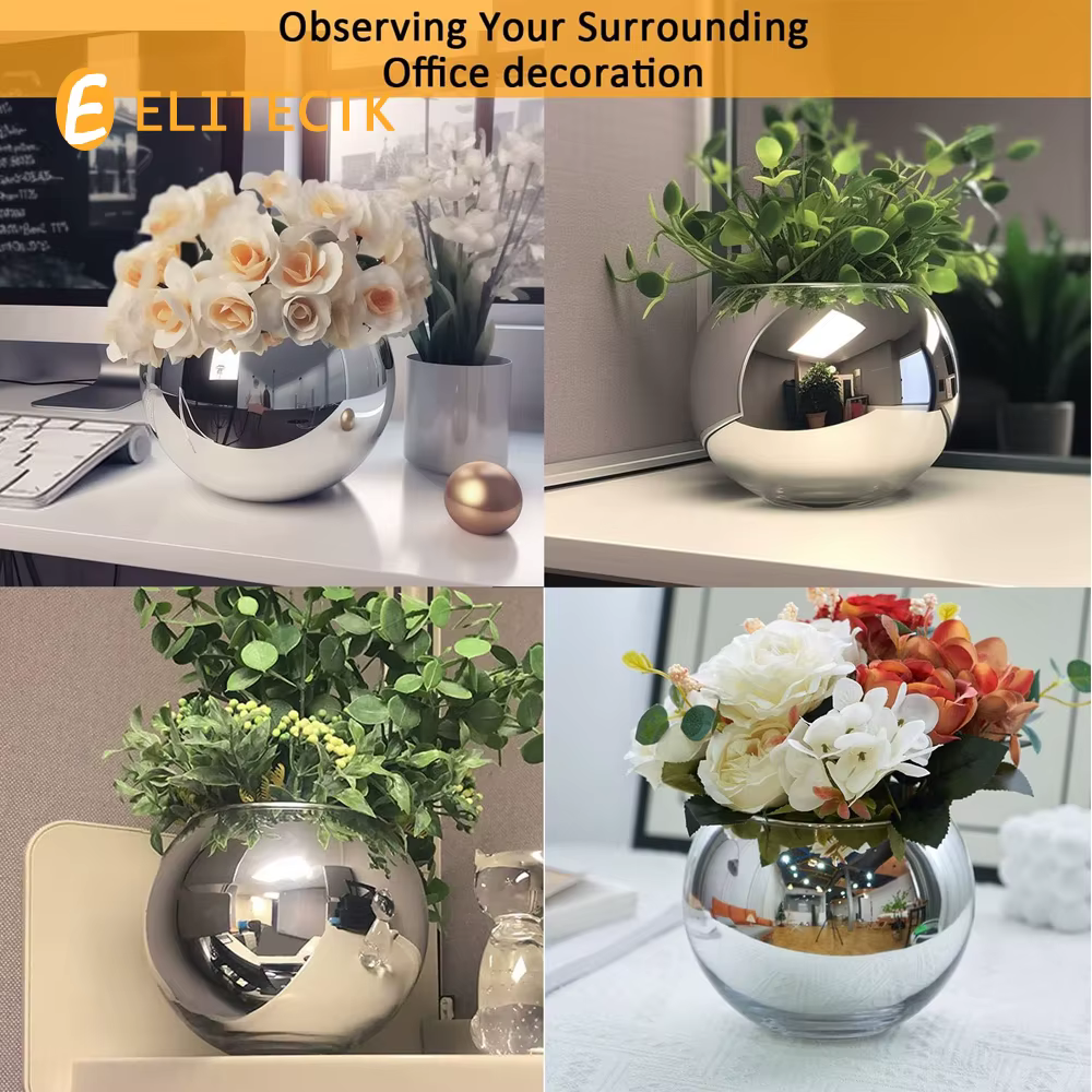 Vases de table esthétiques en verre convexe