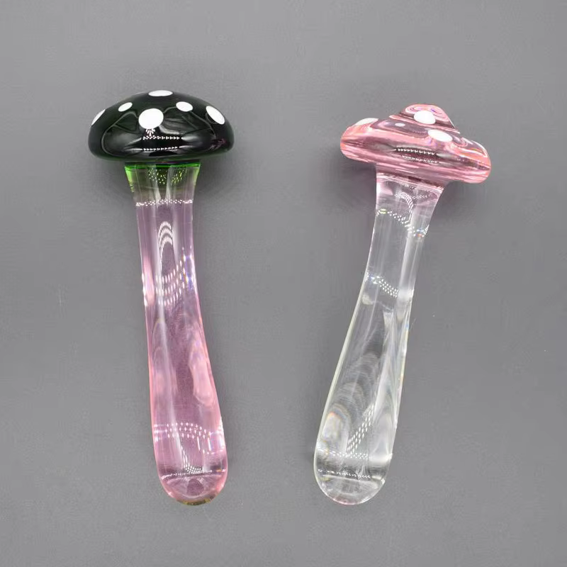 Godemiché champignon en verre, Plug Anal, masturbateur féminin, jouets de Simulation, jouets sexuels érotiques pour adultes, sexe de Couple