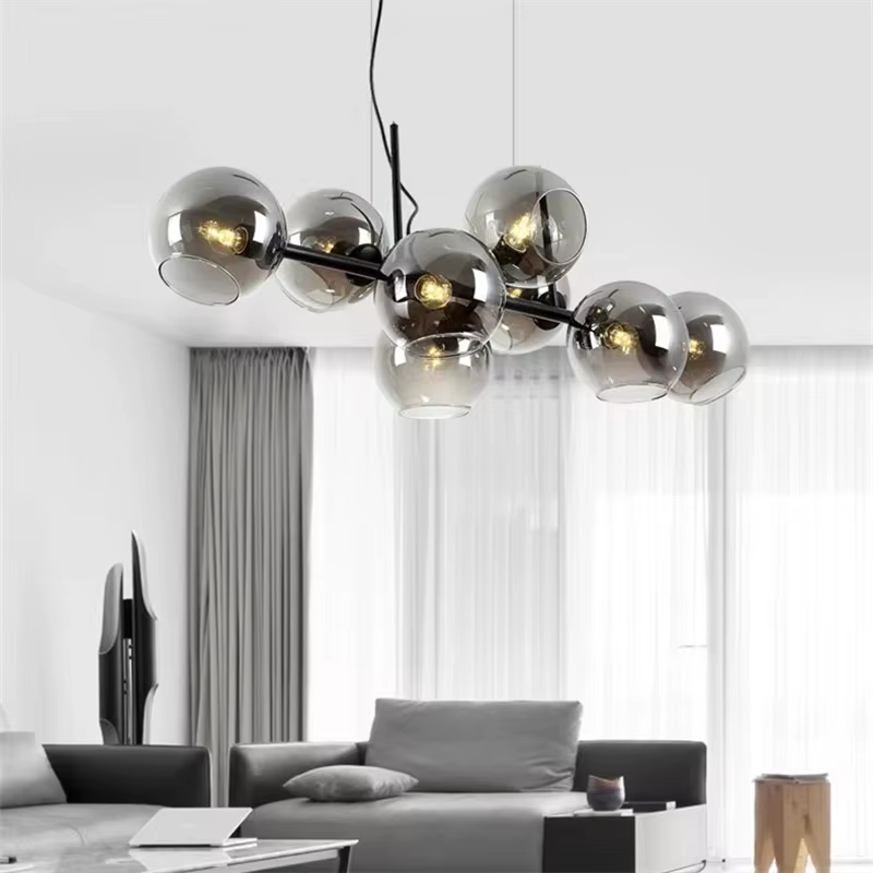 Plafonnier suspendu à bulles au design vintage, luminaire décoratif d'intérieur, idéal pour un bar, une cuisine, une salle à manger, un salon ou une ferme