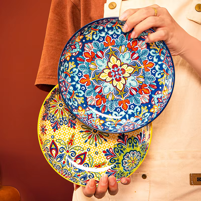 Assiette en céramique de Style bohème