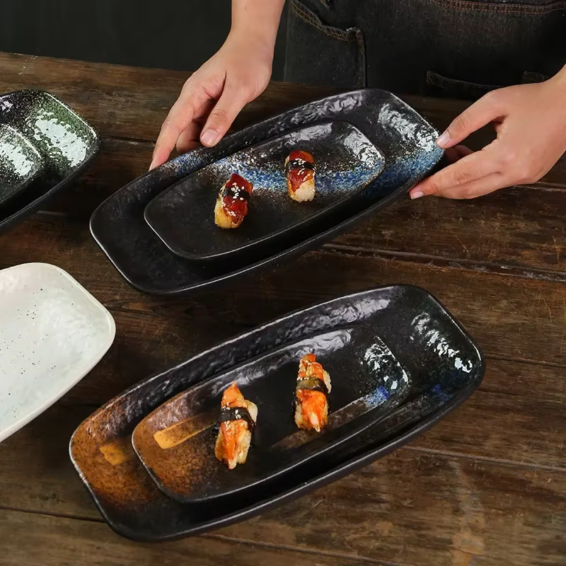 Assiette à sushi en céramique