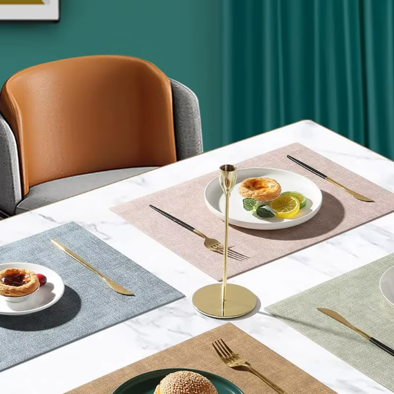 Napperon, napperons Double face en simili cuir – Tapis de table de style nordique pour la maison et le restaurant