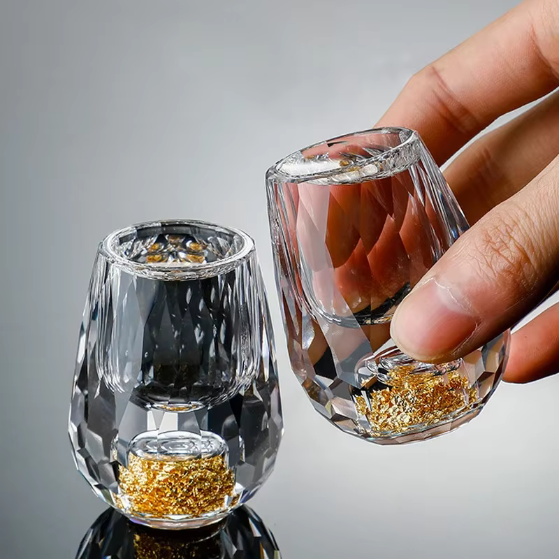 1/4/6 pièces diamant cristal liqueur verres ensemble Vodka Shot verre vin
