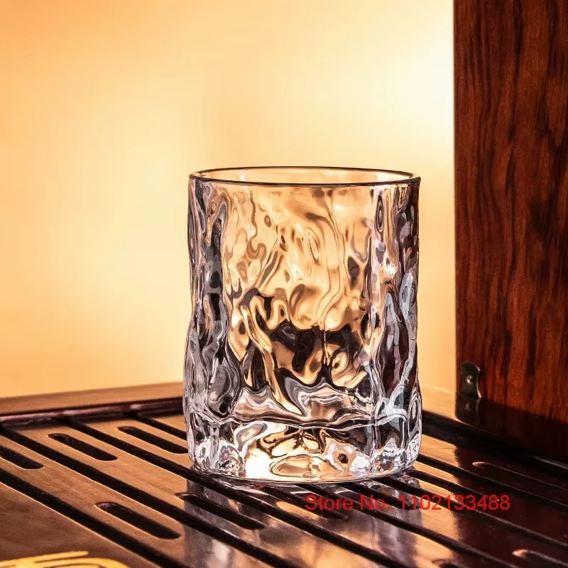 Optique-Verres à vin en cristal de marteau de style japonais