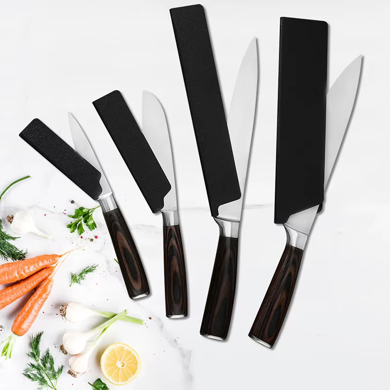 1 Protège-lame de couteau de cuisine floqué pour couteaux de 3