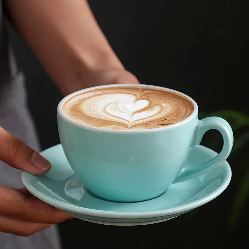 Leeseph – tasse à café en céramique avec soucoupe