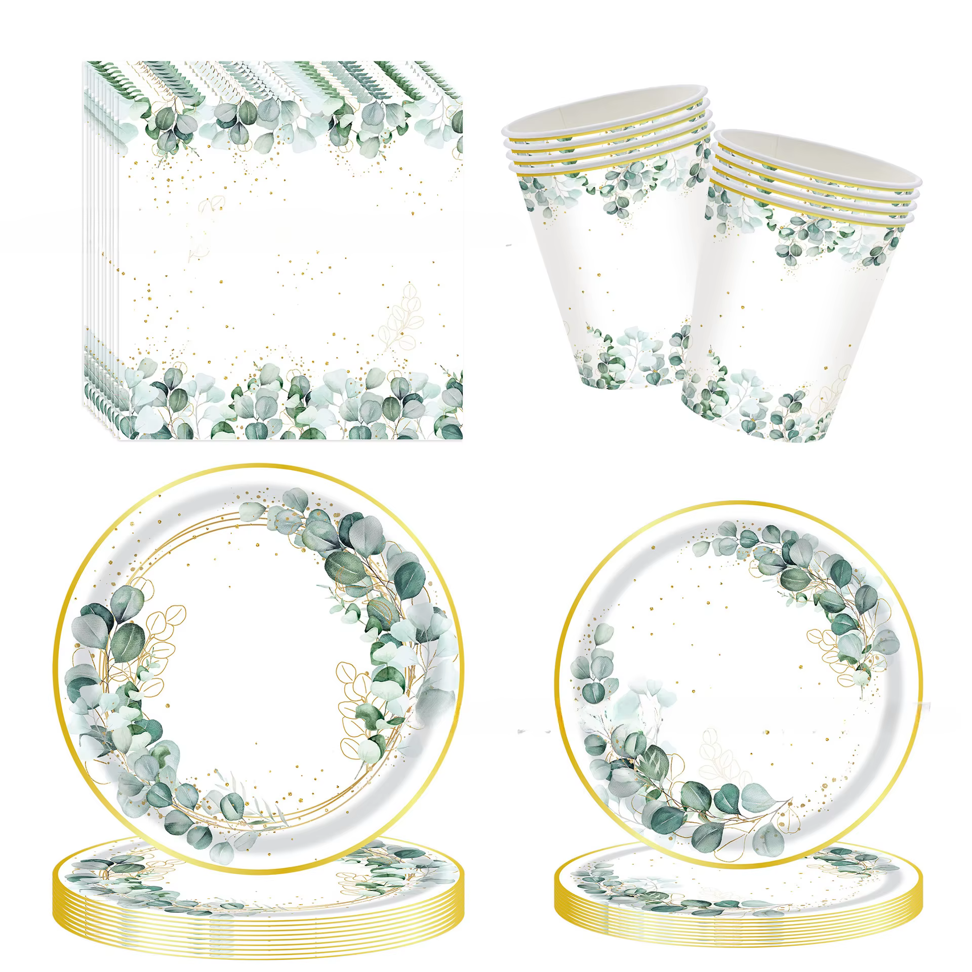 Vaisselle jetable, 20 pièces