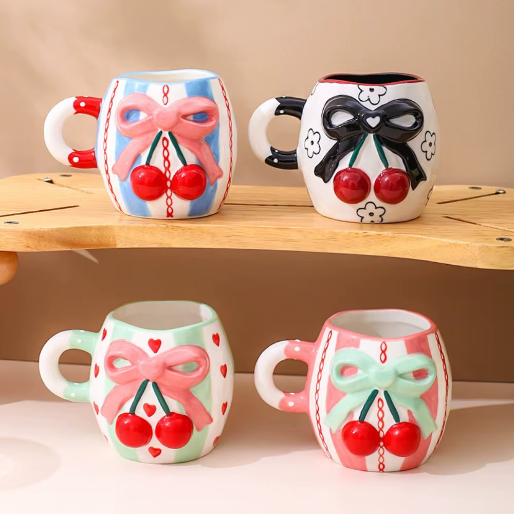 Tasse à café en forme de fleur rose pour femmes et filles
