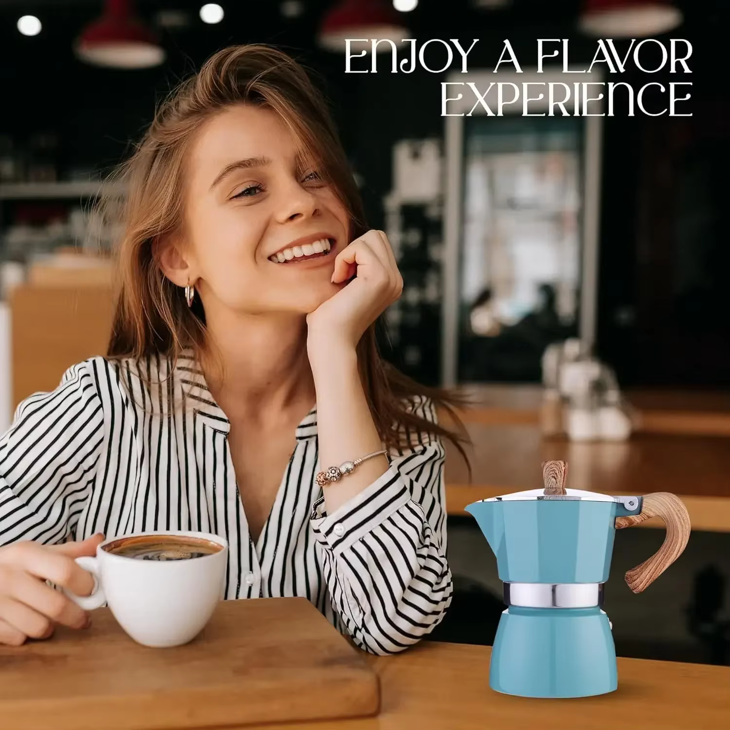 Cafetière Moka en aluminium de qualité supérieure