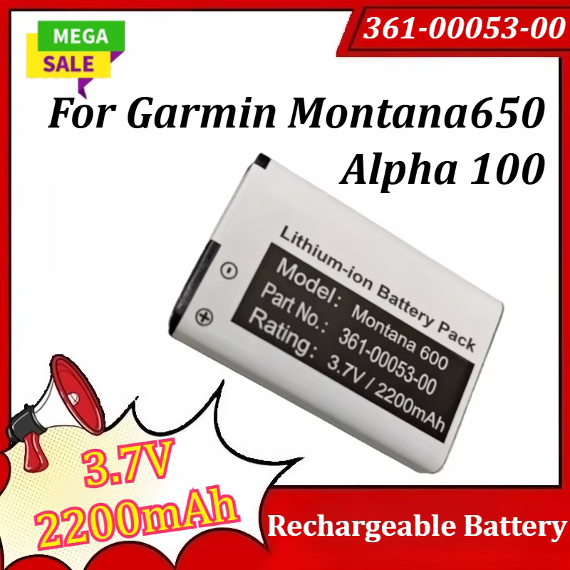 Batterie lithium-ion 361-00053-00 3.7V 2200mAh pour Garmin Montana650 Alpha 100