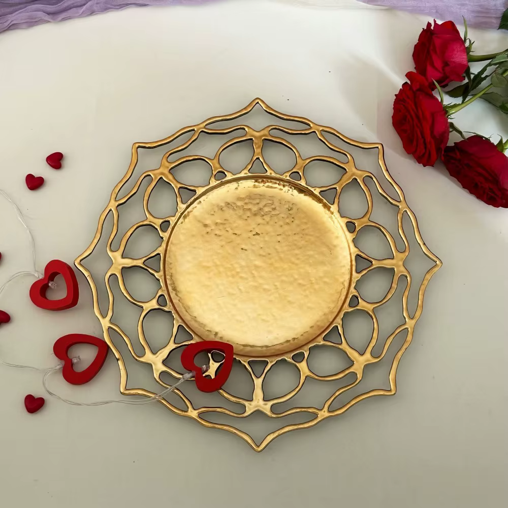 50 assiettes décoratives HellowTray rondes de 13 pouces