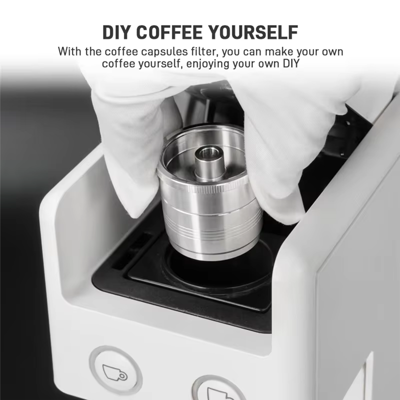 Capsule de café réutilisable en acier inoxydable pour dosette