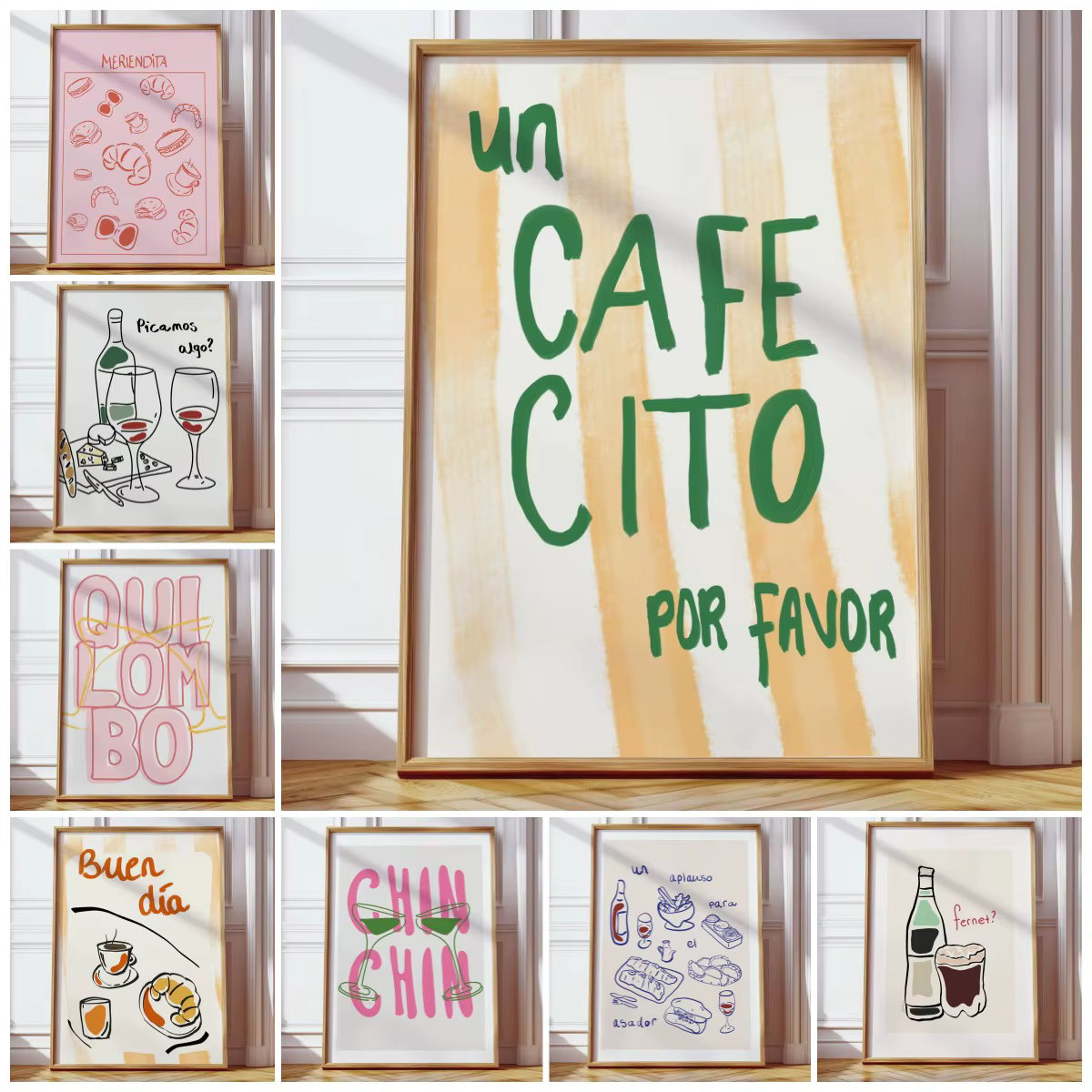 Affiches et impressions tendance de café latte et d'espresso pour la cuisine