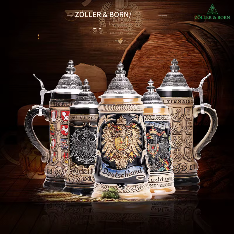 Chopes à bière en céramique rétro de différents styles