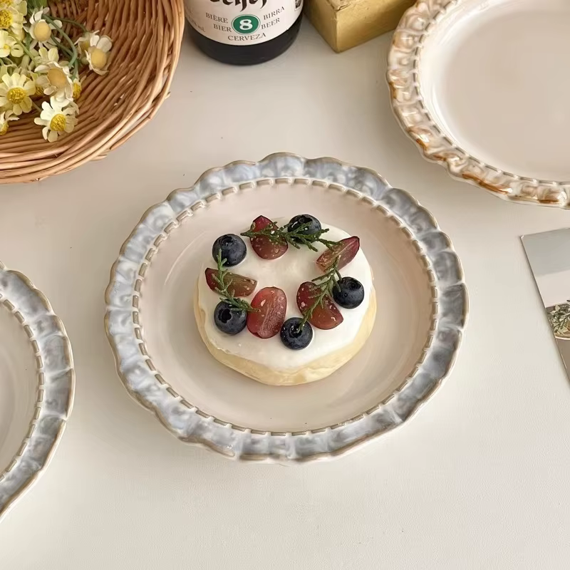 Assiette à manger rétro française