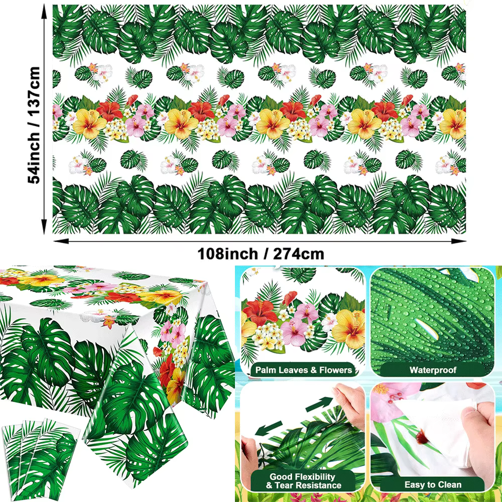 Vaisselle jetable pour fête hawaïenne Luau