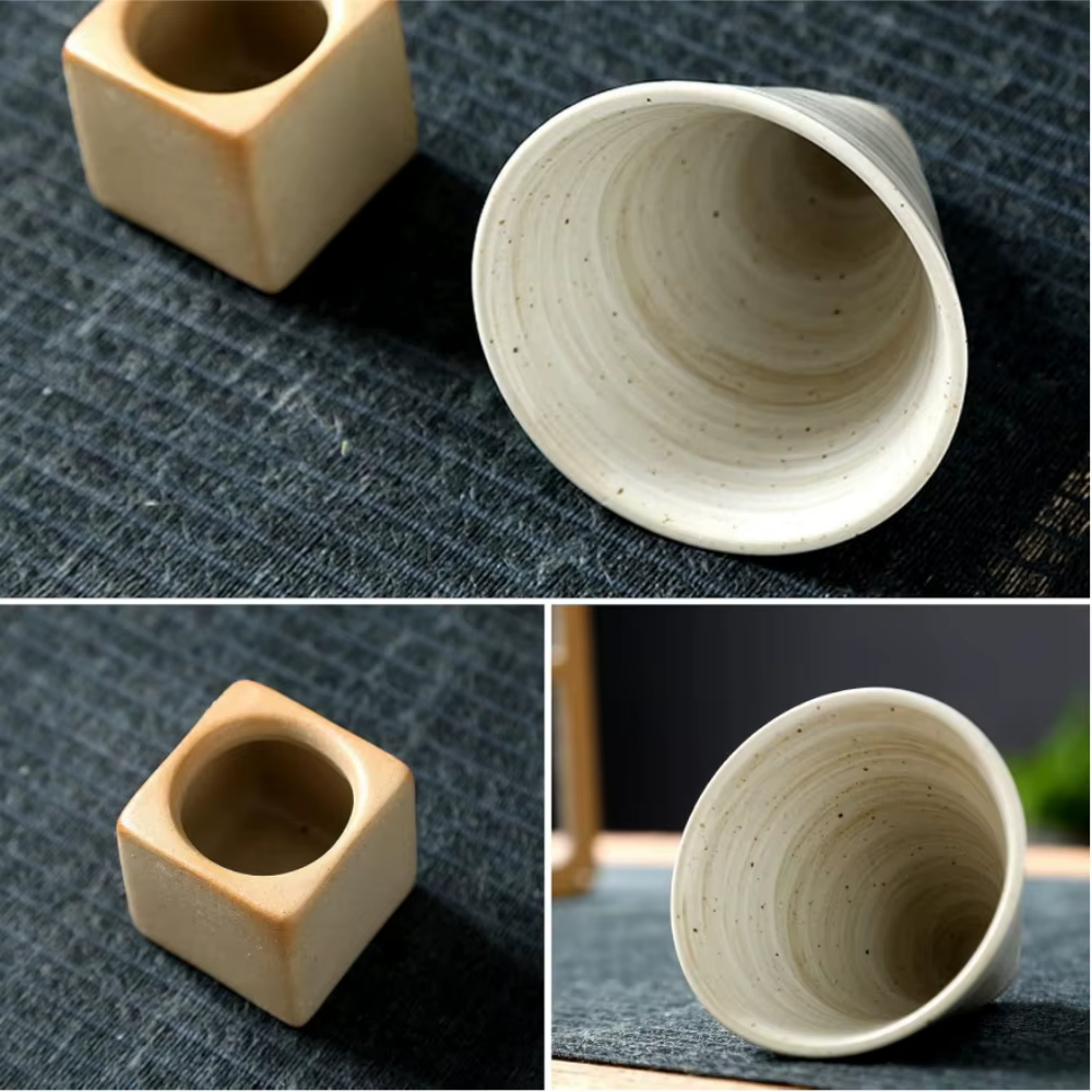 Tasses à café en poterie grossière de 100ml