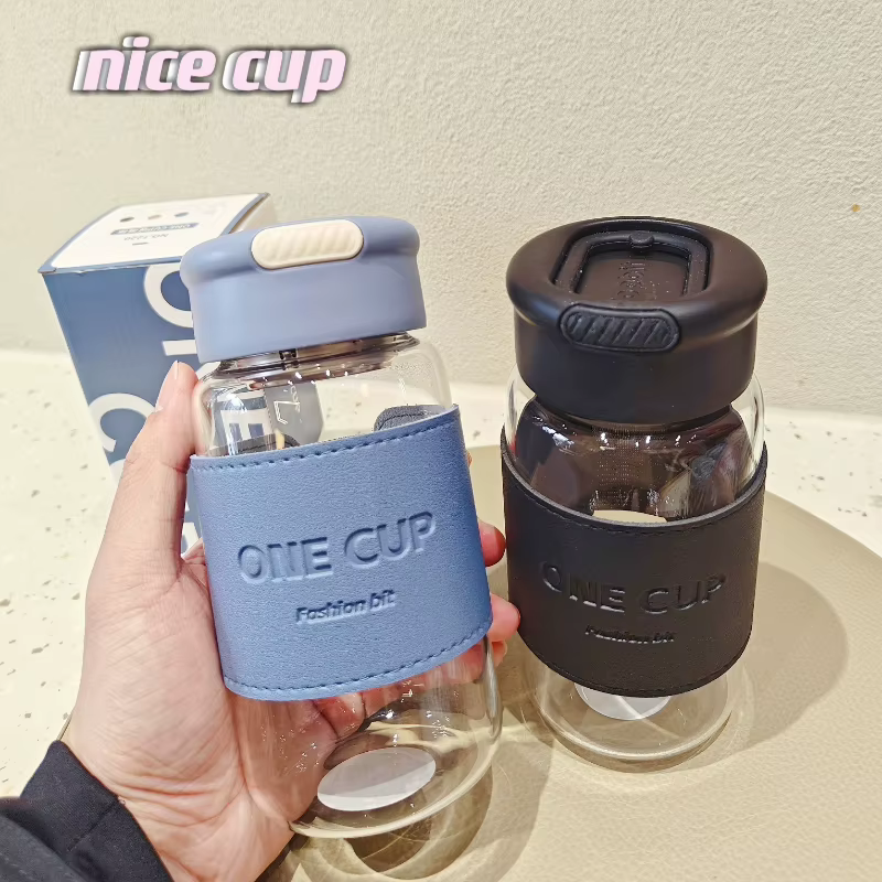 Tasse d'eau en verre Borosilicate de 550ml