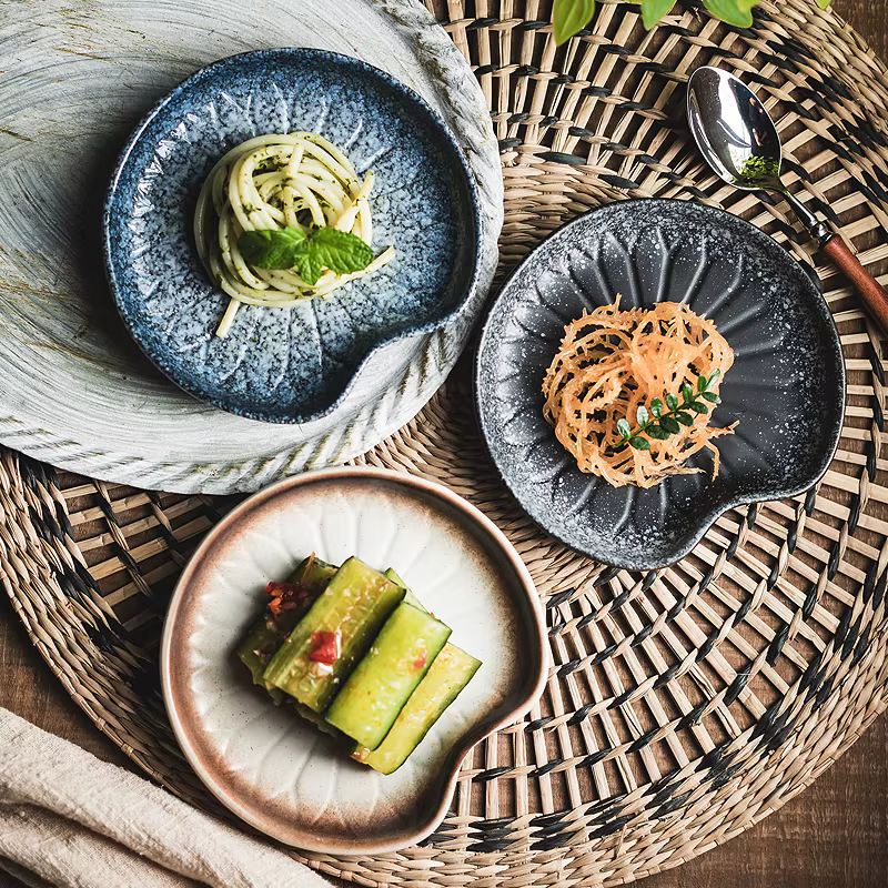 Assiette en céramique vintage élégante de 5 pouces