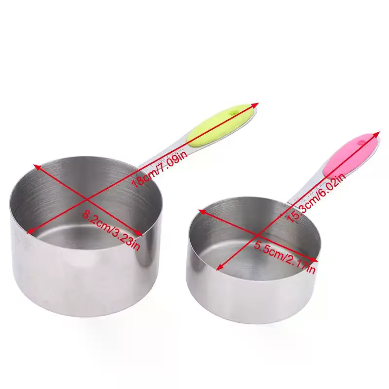 Ensemble de Mesure en Acier Inoxydable : Tasses et Cuillères pour Cuisine