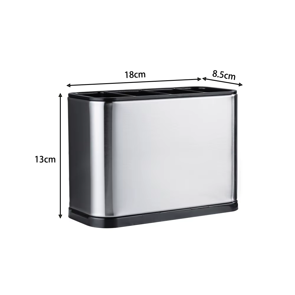 Support de rangement de couverts de cuisine en acier inoxydable
