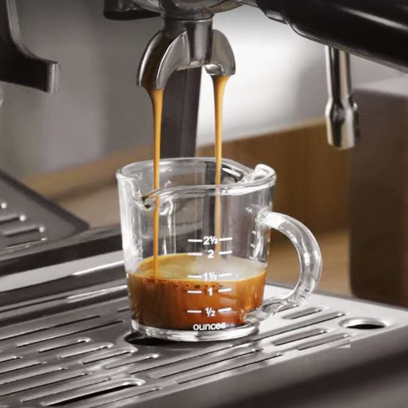 Verre doseur à expresso 70/75 ml avec double bec verseur