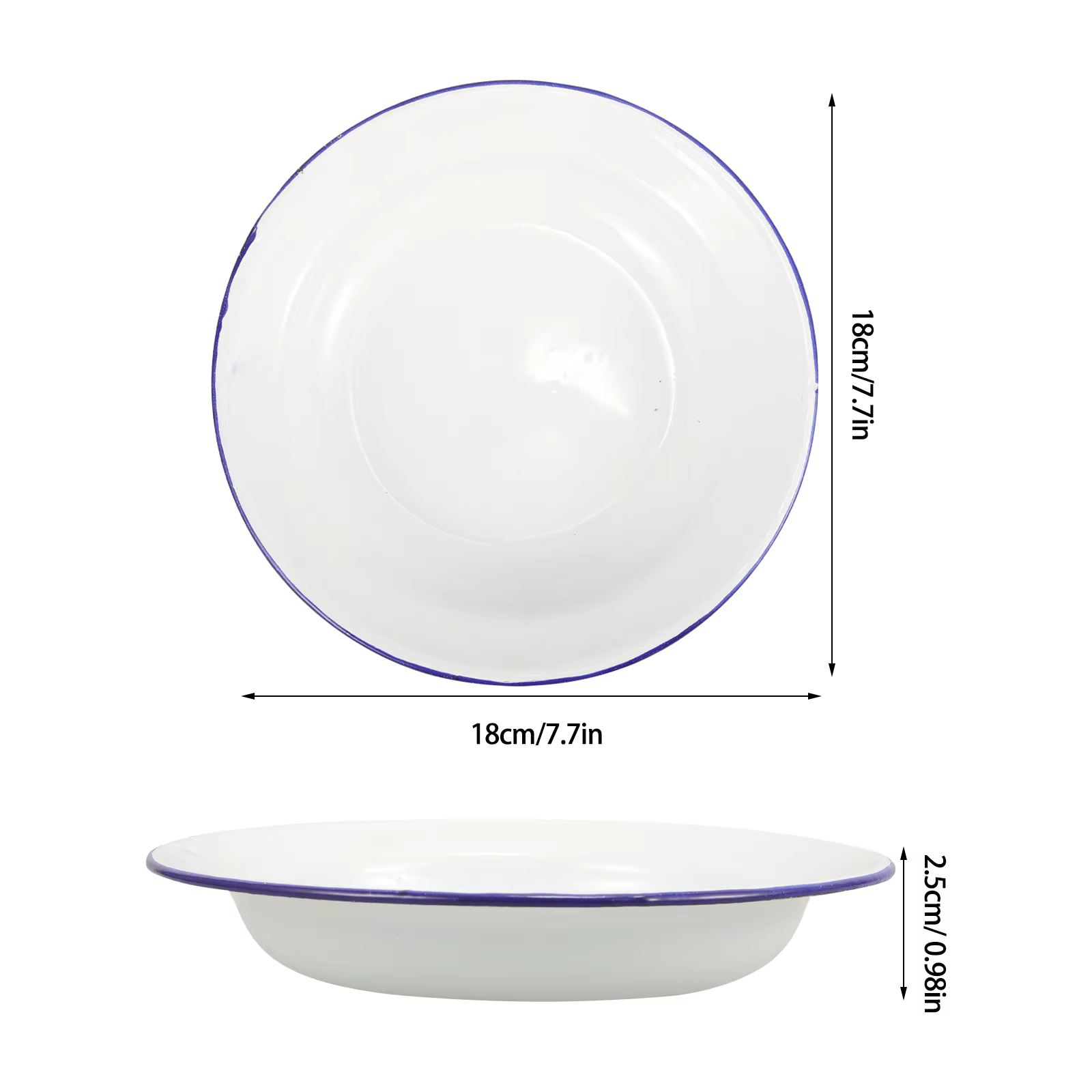 Assiettes en émail rétro