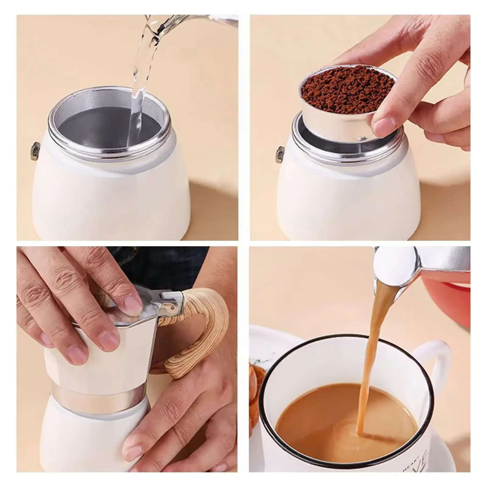 Cafetière Moka en aluminium de qualité supérieure