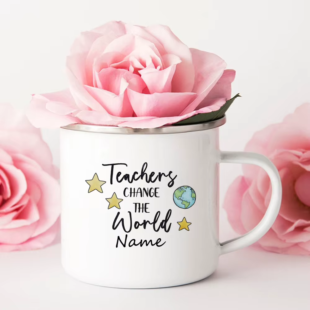 Tasse en émail personnalisée avec nom