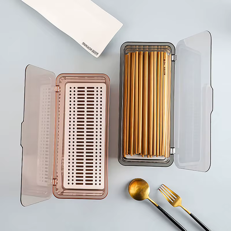 Boîte de rangement pour couverts en plastique T1 avec couvercle et doublure de proximité