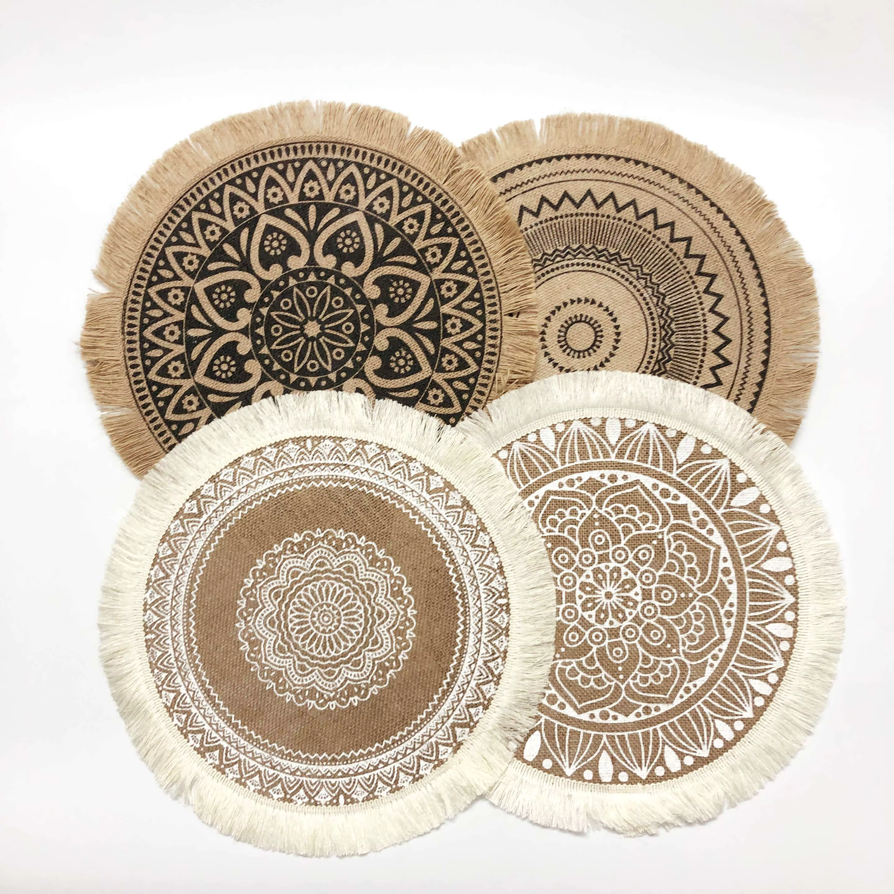 Napperons tissés en Jute Vintage naturel