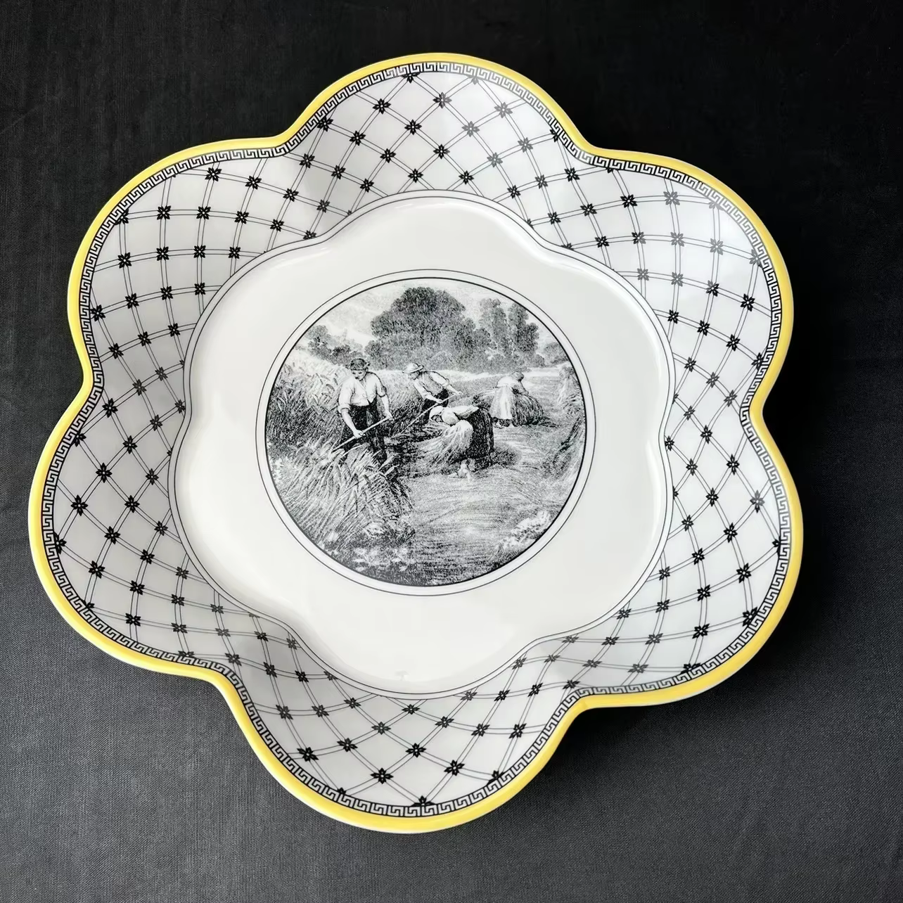 Assiette alimentaire en porcelaine