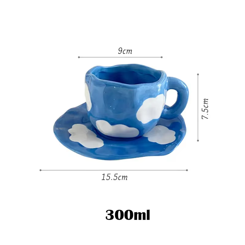 Tasse à café en céramique peinte à la main