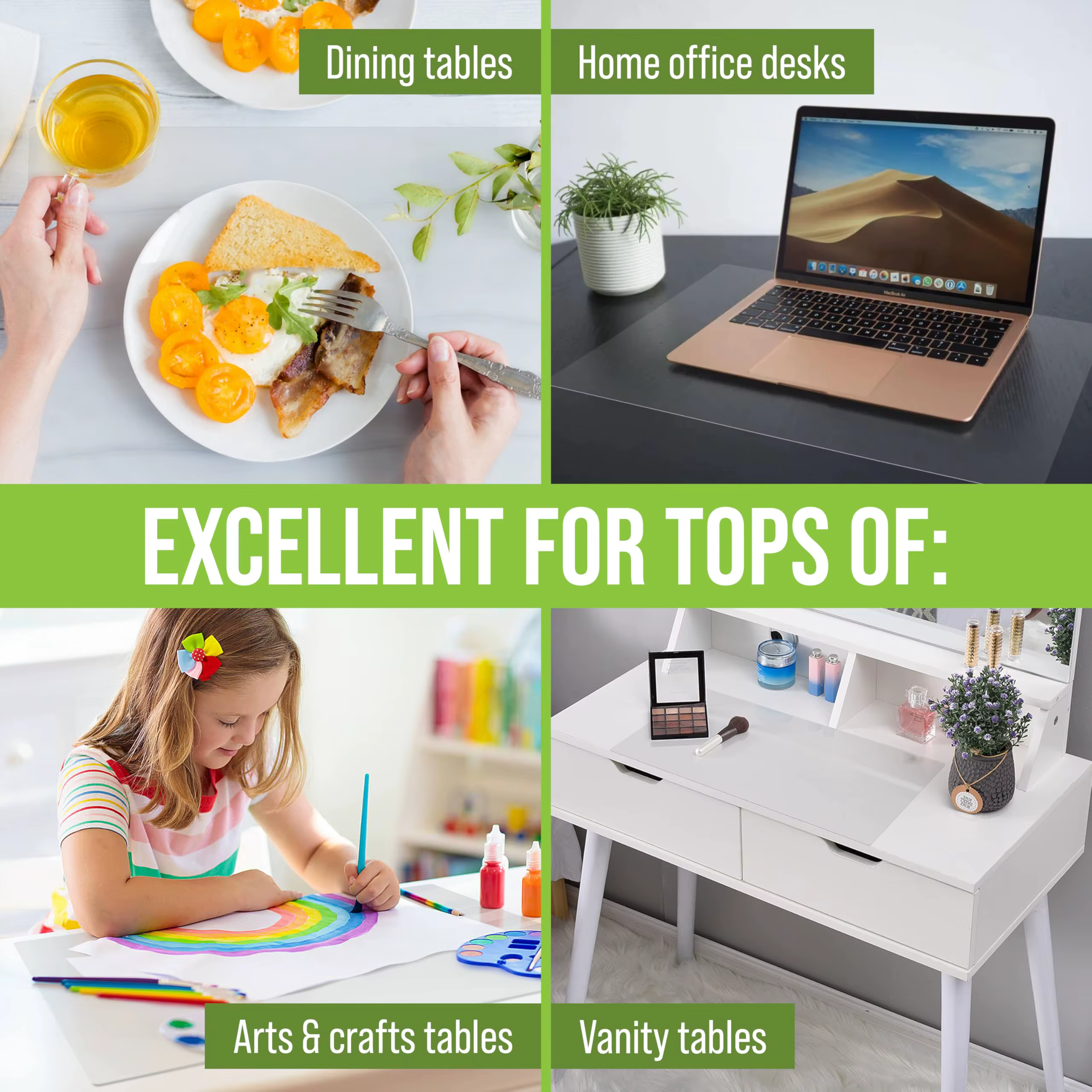 Lot de 4 sets de table en plastique résistants à la chaleur et lavables