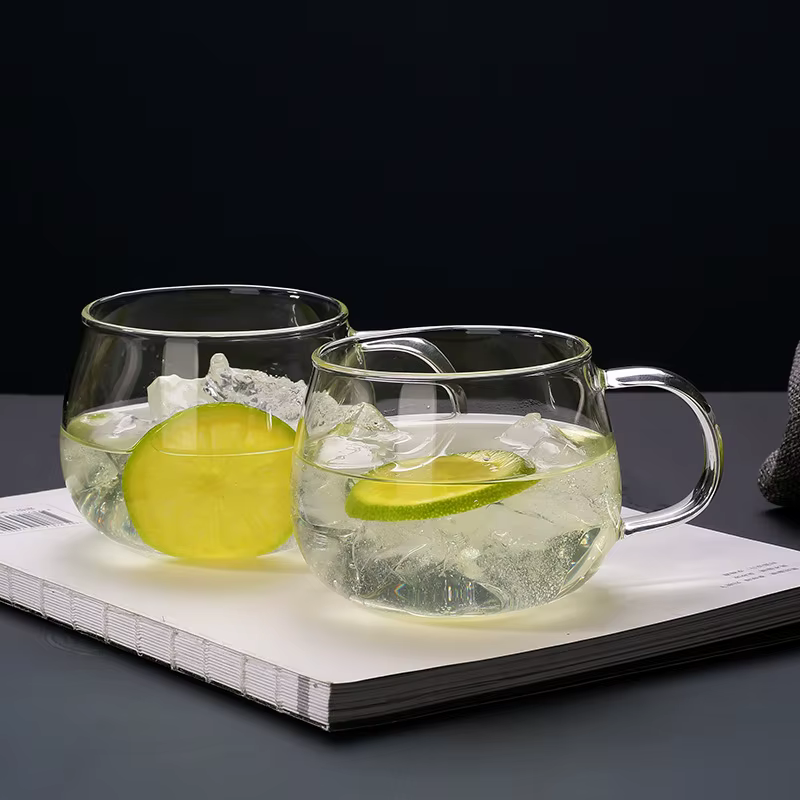 350ml lettre imprimée Transparent créatif verre café thé tasse boissons Dessert petit déjeuner lait