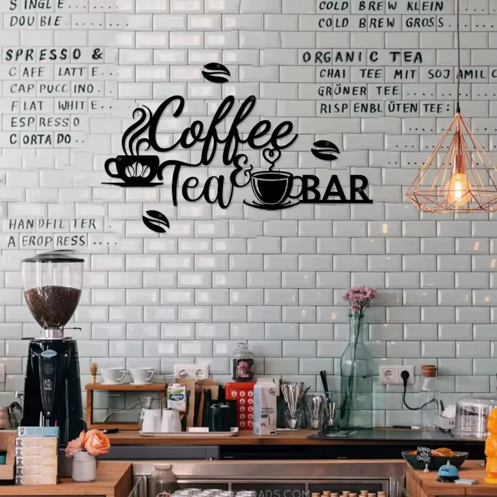 Panneau de Bar à café en métal