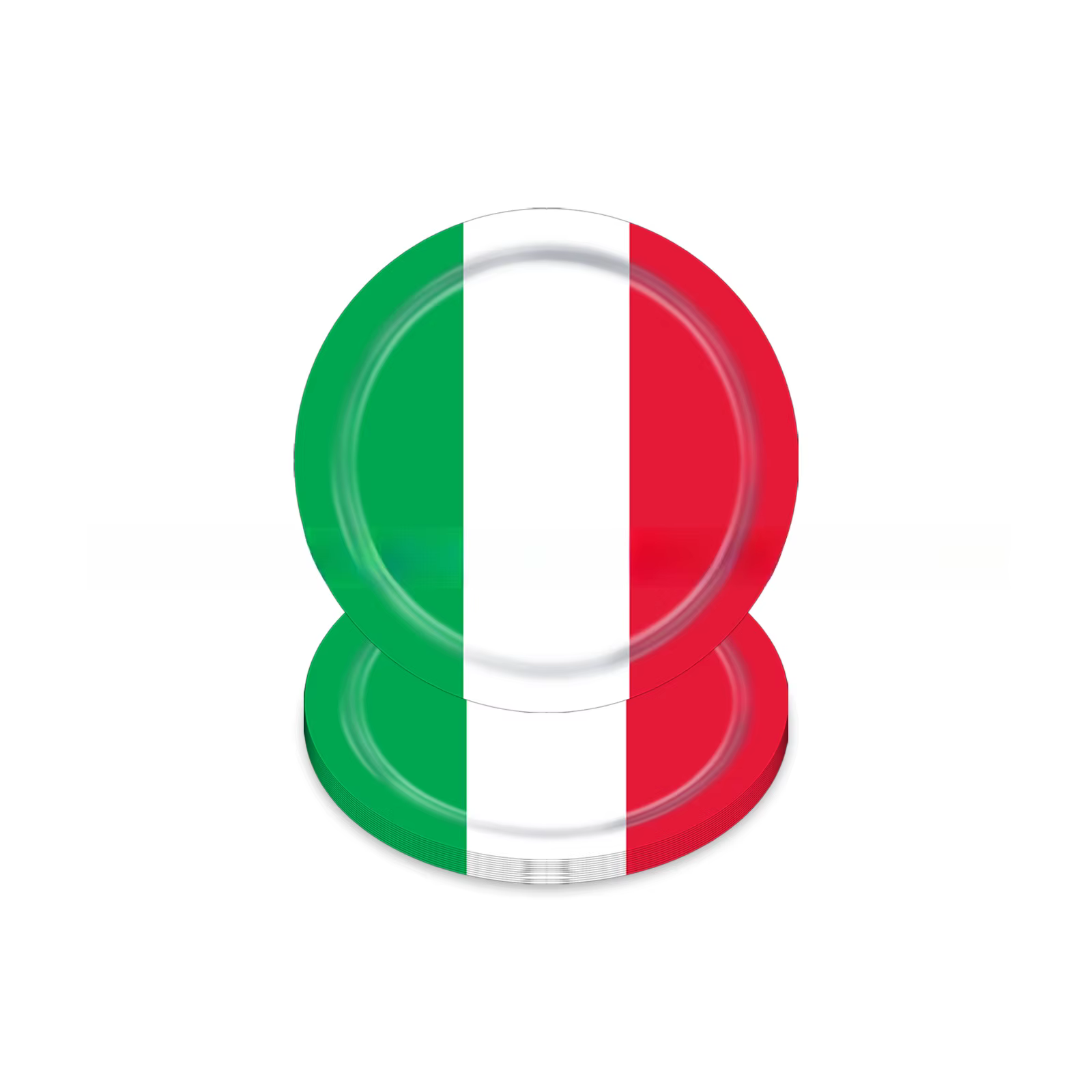 Ensemble de vaisselle sur le thème du drapeau italien