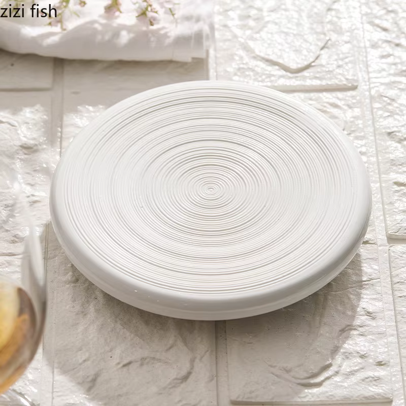 Assiette circulaire brossée