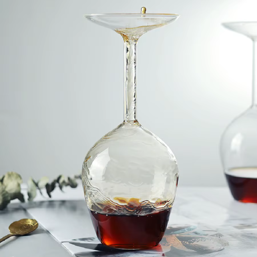 Verre à vin à l'envers pour scotch