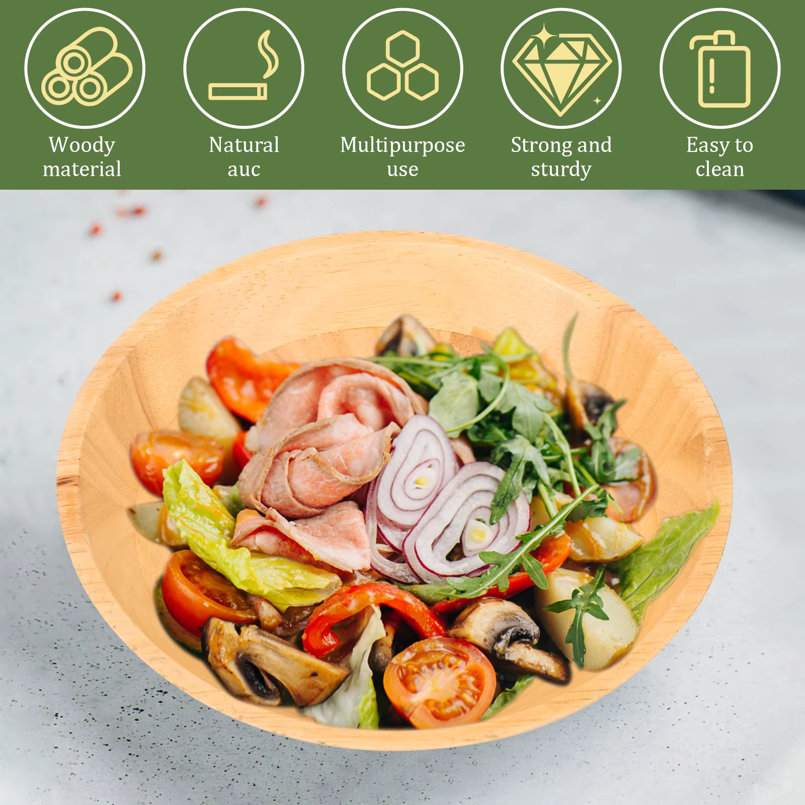 Bol à salade en bois polyvalent
