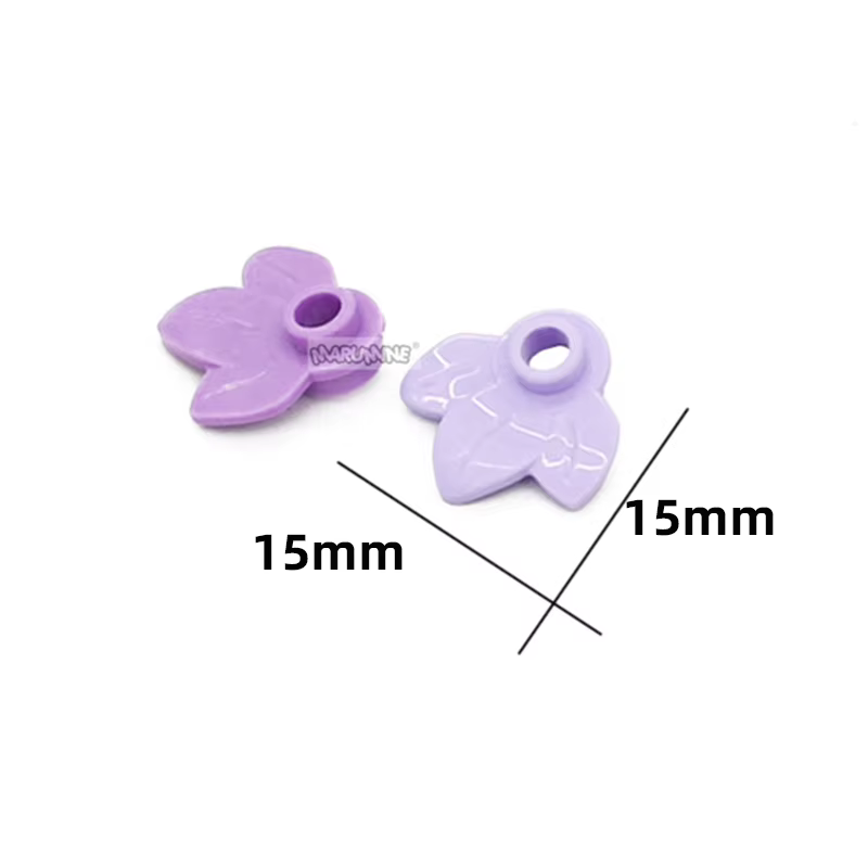Marumine 32607 1x1 plaque ronde avec 3 feuilles 100 pièces blocs de construction pièces MOC briques arbre plante Compatible assemble des particules