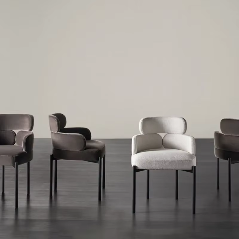 Chaises de Salle à Manger Ergonomiques Confortables et Modernes, Fauteuil d'Accent Esthétique, Mobilier de Cuisine en Cuir
