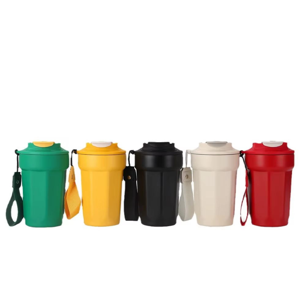Tasse à café créative à huit angles en acier inoxydable