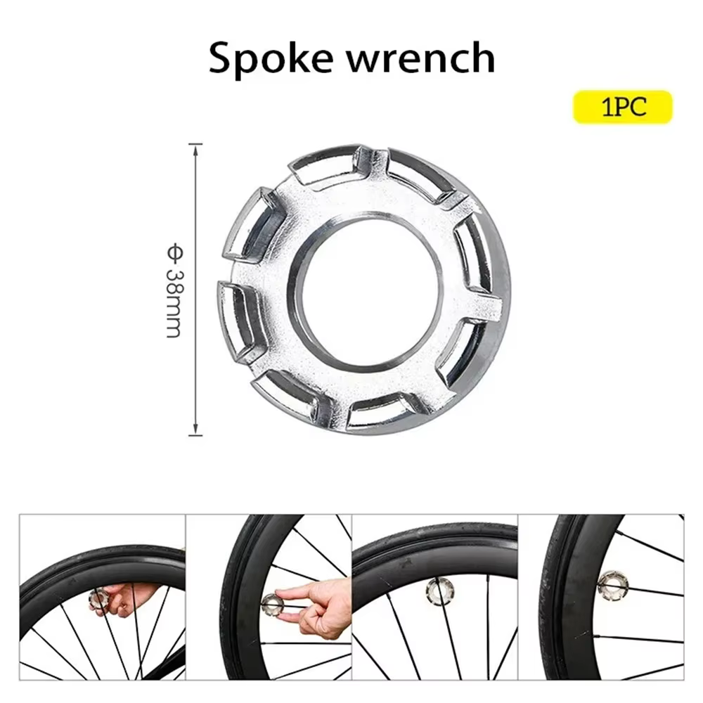 Clé à rayons de vélo, outils de cyclisme, roues en acier, accessoires vtt, 1 pièce