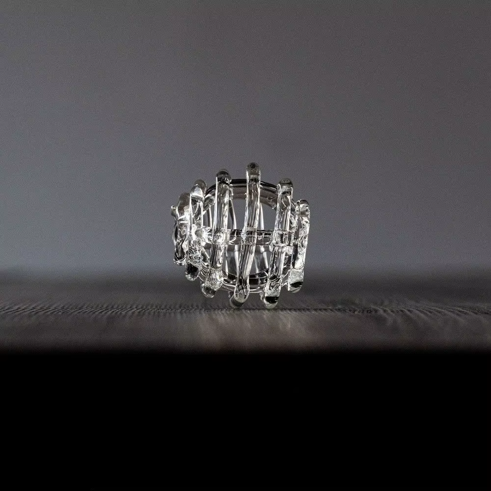 Vase en verre transparent, design inspiré du zen, vase à fleurs hydroponique unique, décoration minimaliste pour bureau, vase de bureau